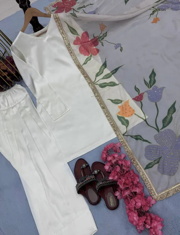 White_Heavy_Japan_Satin_Silk_Chiroski_Work_With_Print_Farsi_Salwar_Suit_Dupatta