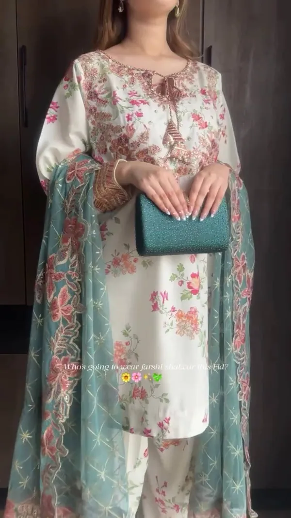 White_Heavy_printed_Modal_Silk_Sequence_Embroidered_Farsi_Salwar_Suit_With_Dupatta
