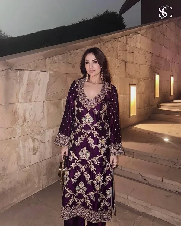 Wine_Pure_Heavy_Chinnon_Silk_Coding_Sequence_Embroidered_Salwar_Suit_With_Dupatta