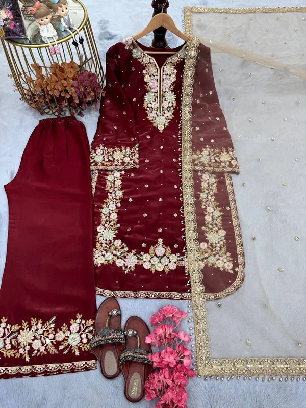 Wine_Pure_Jimmy_Choo_Sequence_Embroidered_Diamond_&_Pearl_Work_Paksitani_Salwar_Suit_With_Dupatta