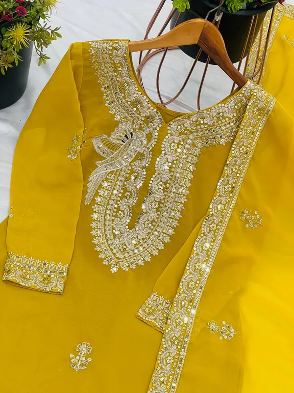 Yellow_Heavy_Faux_Georgette_With_Heavy_Embroidery_Sequence_Work_Salwar_Suit_With_Dupatta