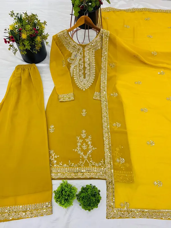 Yellow_Heavy_Faux_Georgette_With_Heavy_Embroidery_Sequence_Work_Salwar_Suit_With_Dupatta