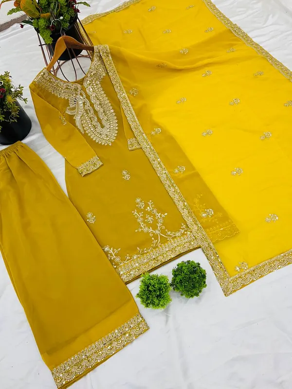Yellow_Heavy_Faux_Georgette_With_Heavy_Embroidery_Sequence_Work_Salwar_Suit_With_Dupatta