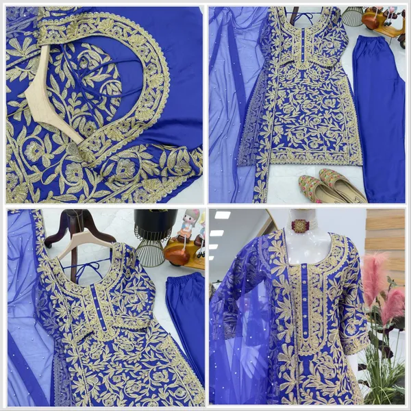 Blue_Chinnon_Silk_Coding_Sequence_Heavy_Embroidered_Salwar_Suit_With_Dupatta