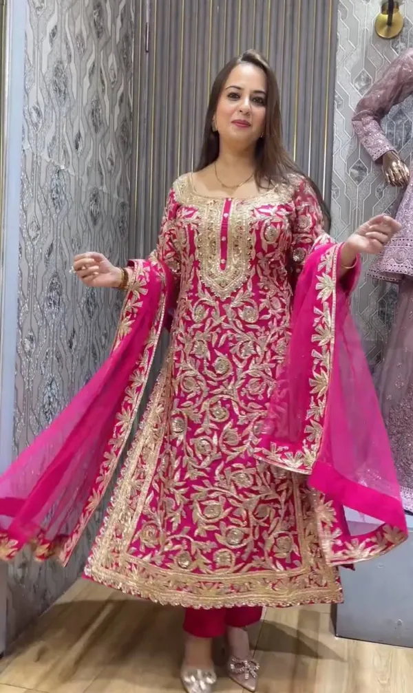 Pink_Chinnon_Silk_Coding_Sequence_Heavy_Embroidered_Salwar_Suit_With_Dupatta