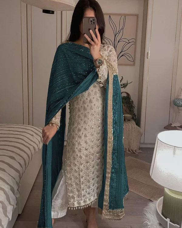 Teal_Desirable_Fancy_Faux_Georgette_Sequence_Embroidered_Salwar_Suit_With_Dupatta