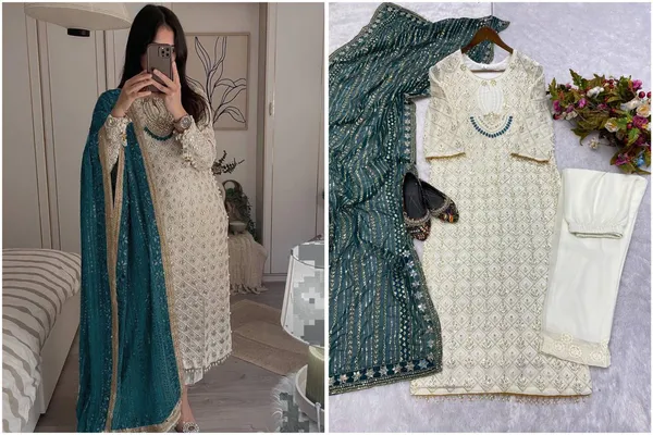 Teal_Desirable_Fancy_Faux_Georgette_Sequence_Embroidered_Salwar_Suit_With_Dupatta