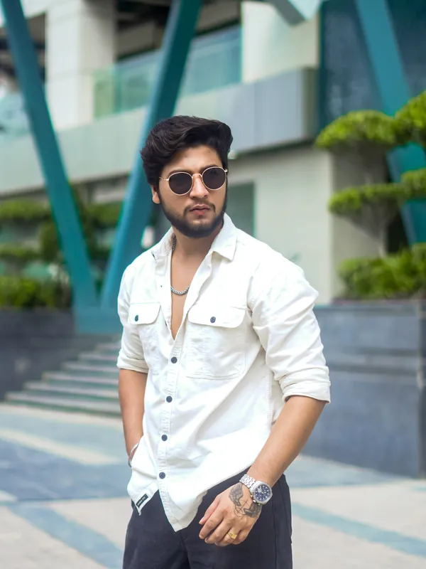 Cream_Cotton_Premium_&_Comfortable_Shirt_For_Men