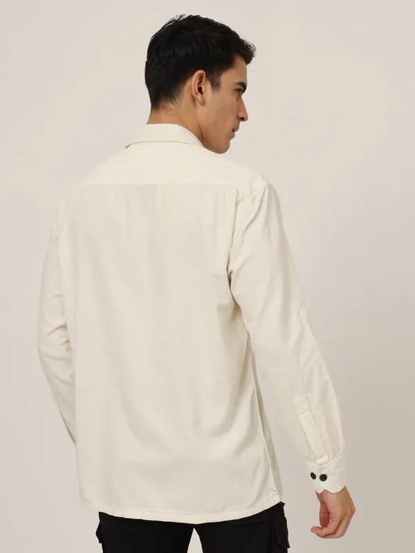 Cream_Cotton_Premium_&_Comfortable_Shirt_For_Men