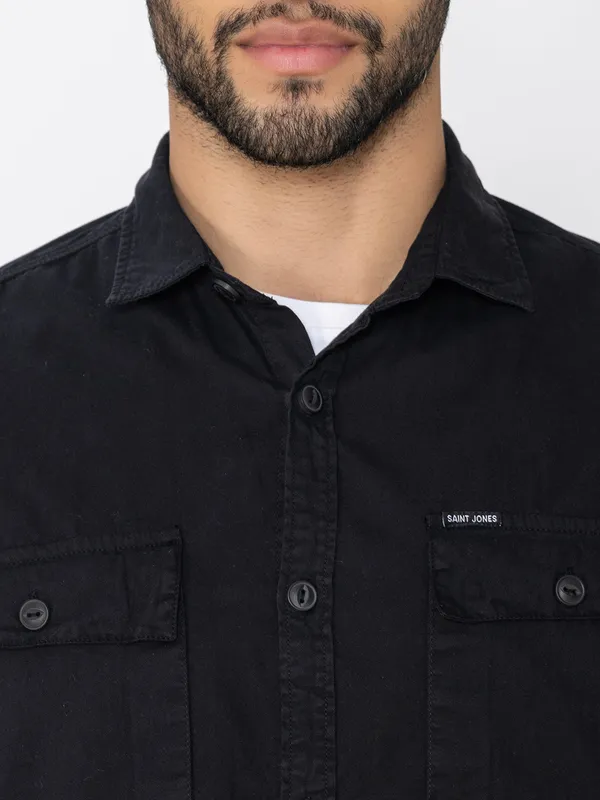 Black_Cotton_Premium_&_Comfortable_Shirt_For_Men