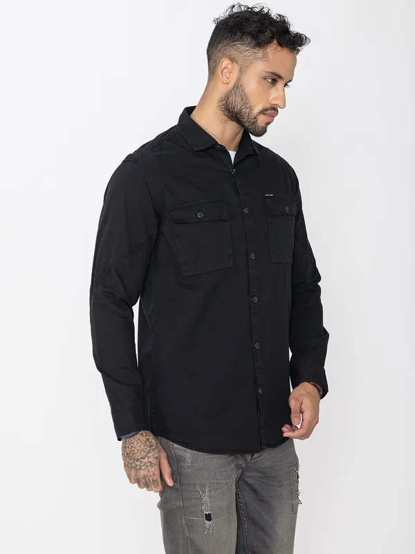 Black_Cotton_Premium_&_Comfortable_Shirt_For_Men