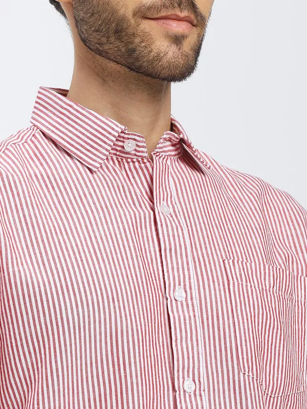 Red_&_White_Stripe_Cotton_Premium_&_Comfortable_Shirt_For_Men