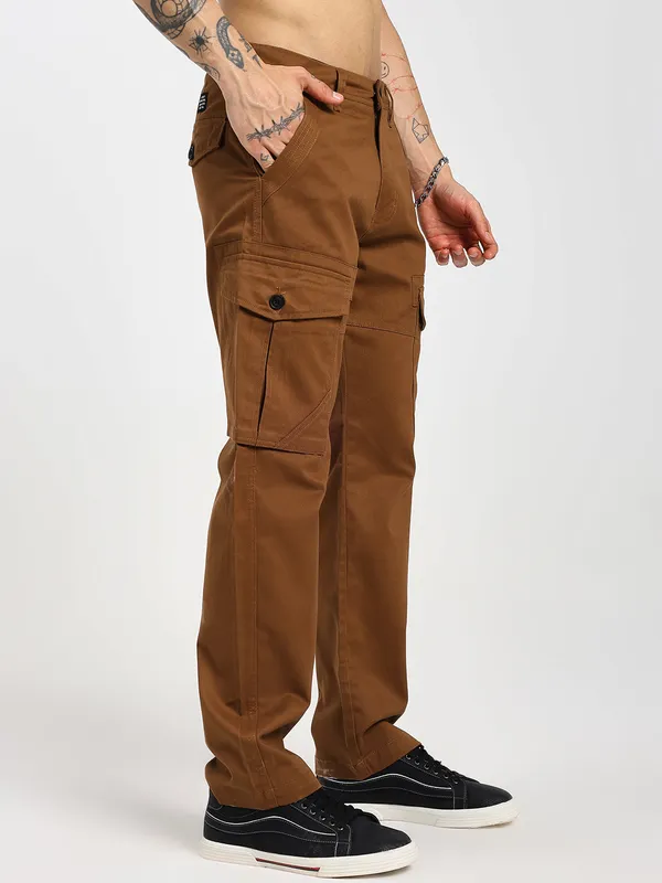 Rust_Brown_Cotton_Premium_&_Comfortable_Cargo_Pant_For_Men