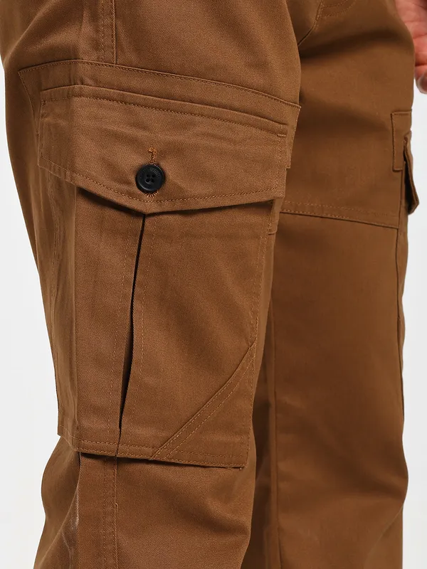 Rust_Brown_Cotton_Premium_&_Comfortable_Cargo_Pant_For_Men