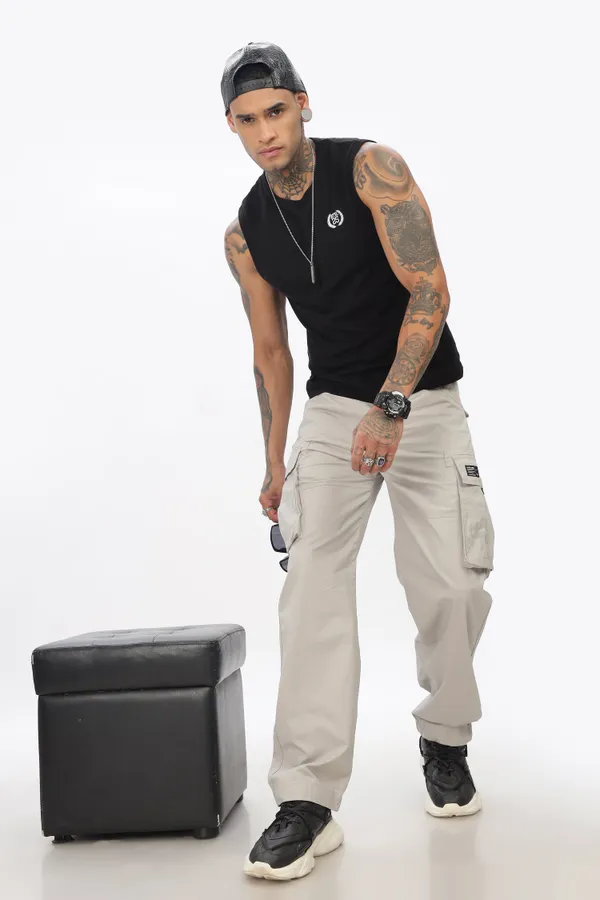 Light_Grey_Cotton_Premium_&_Comfortable_Cargo_Pant_For_Men