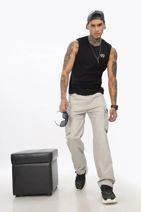 Light_Grey_Cotton_Premium_&_Comfortable_Cargo_Pant_For_Men