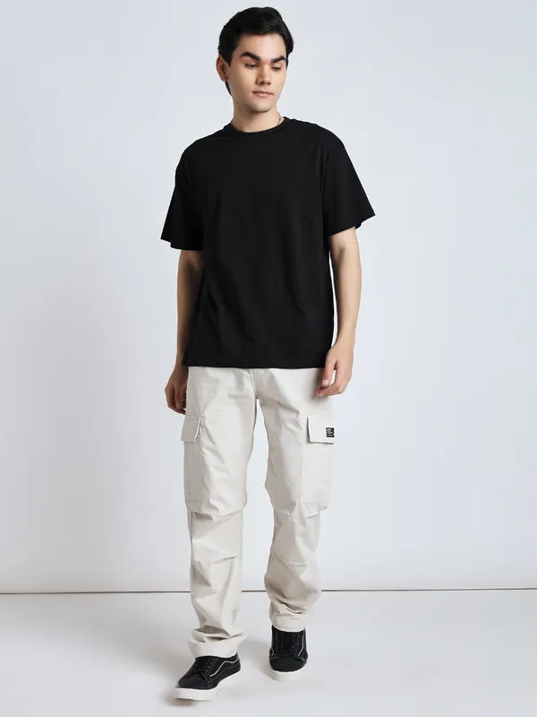 Cream_Cotton_Premium_&_Comfortable_Cargo_Pant_For_Men