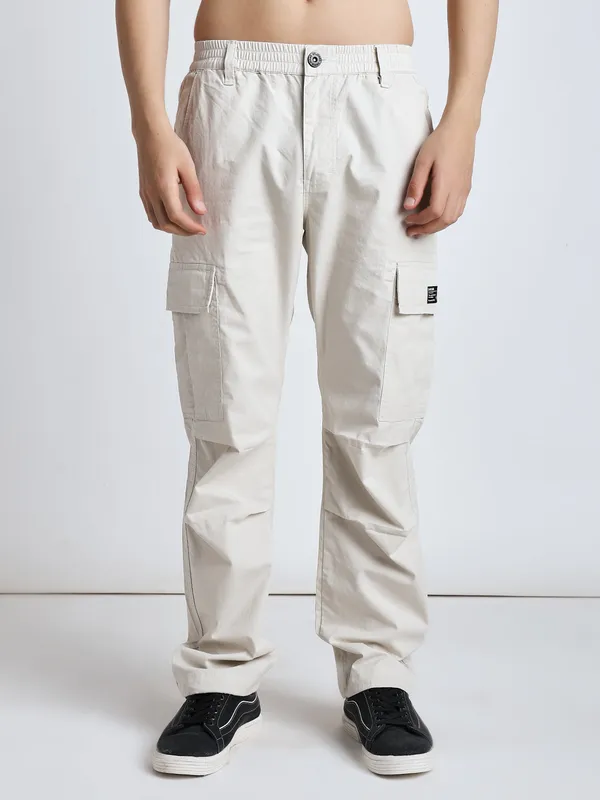 Cream_Cotton_Premium_&_Comfortable_Cargo_Pant_For_Men