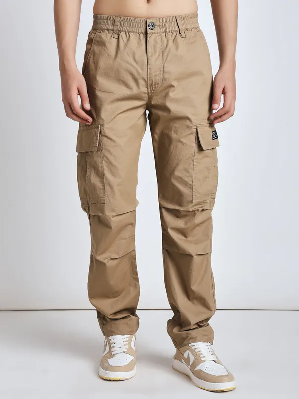 Beige_Cotton_Premium_&_Comfortable_Cargo_Pant_For_Men