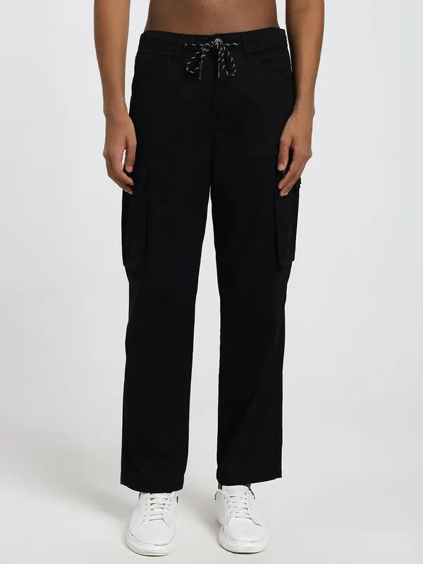 Black_Cotton_Lycra_Premium_&_Comfortable_Cargo_Pant_For_Men