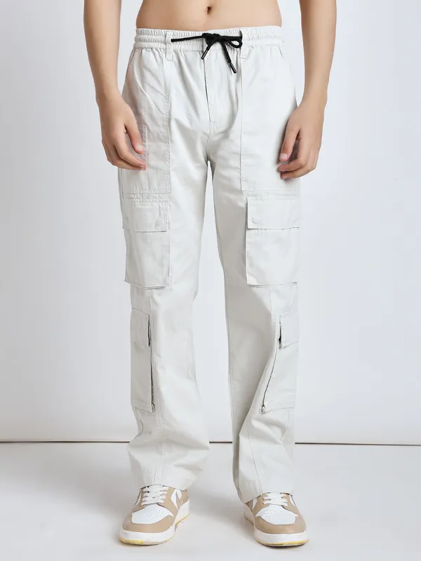 Off_White_Cotton_Premium_&_Comfortable_Cargo_Pant_For_Men