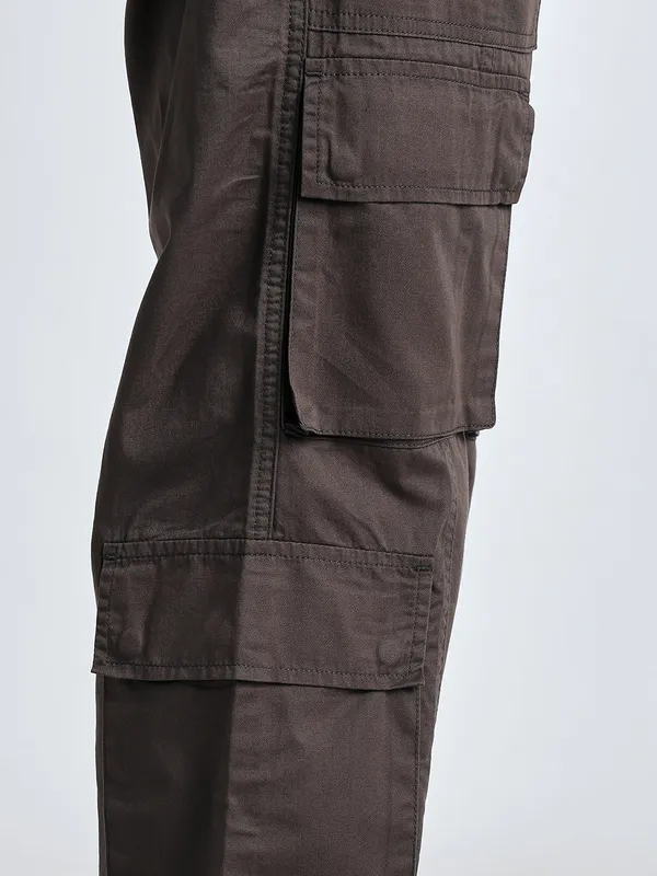 Dark_Brown_Cotton_Premium_&_Comfortable_Cargo_Pant_For_Men
