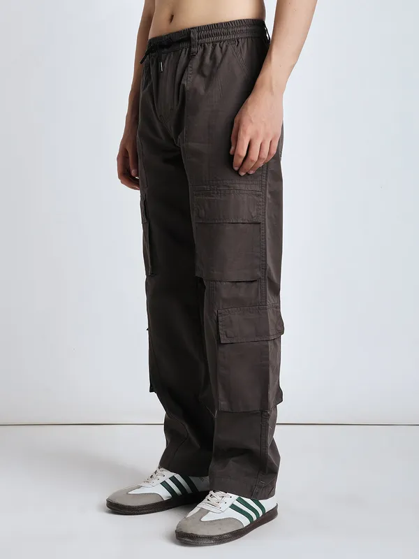 Dark_Brown_Cotton_Premium_&_Comfortable_Cargo_Pant_For_Men