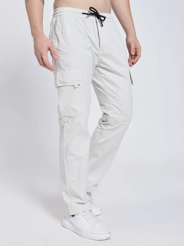 Cream_Cotton_Premium_&_Comfortable_Cargo_Pant_For_Men