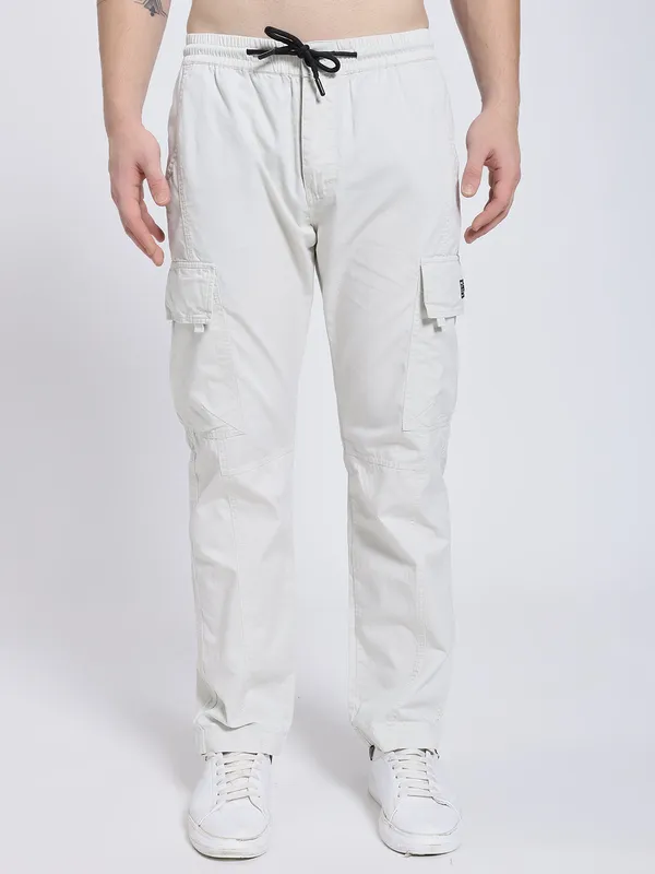 Cream_Cotton_Premium_&_Comfortable_Cargo_Pant_For_Men