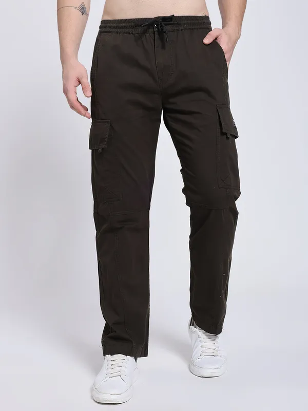 Dark_Brown_Cotton_Premium_&_Comfortable_Cargo_Pant_For_Men