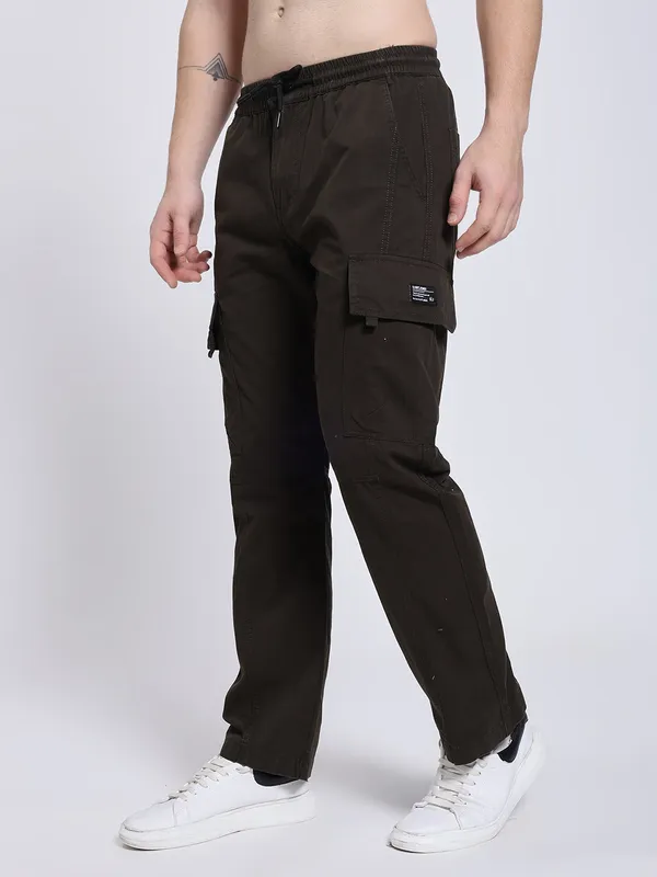 Dark_Brown_Cotton_Premium_&_Comfortable_Cargo_Pant_For_Men