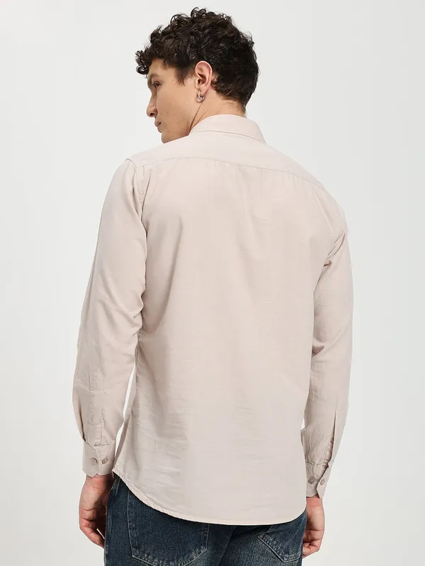 Cream_Cotton_Premium_&_Comfortable_Shirt_For_Men