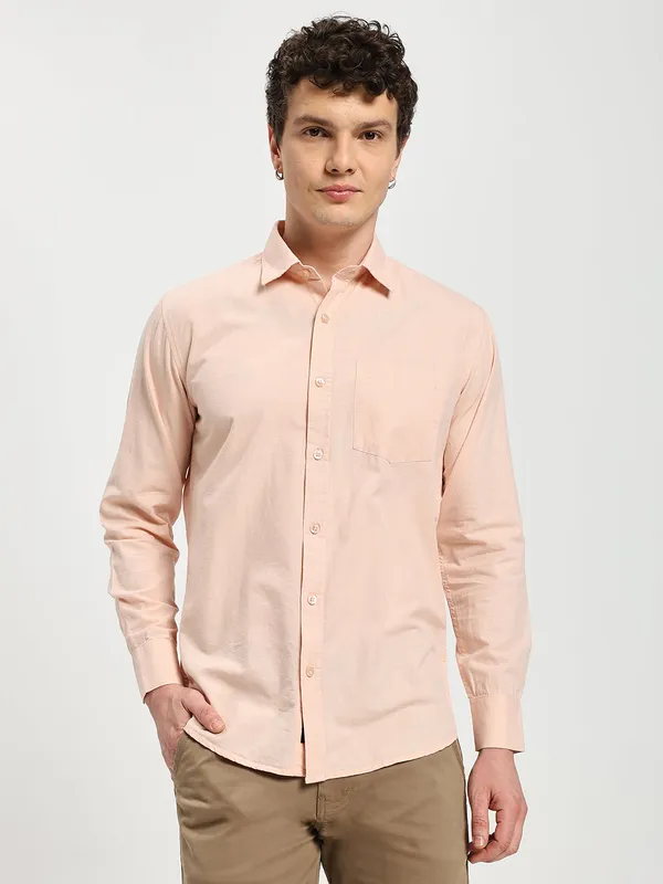 Orange_Cotton_Premium_&_Comfortable_Shirt_For_Men