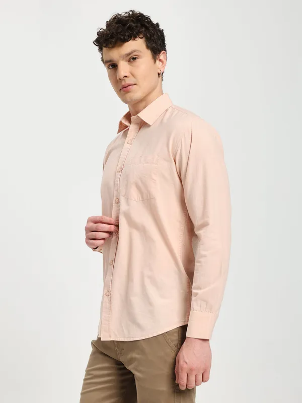 Orange_Cotton_Premium_&_Comfortable_Shirt_For_Men