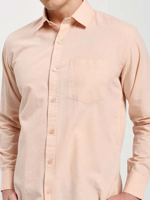 Orange_Cotton_Premium_&_Comfortable_Shirt_For_Men