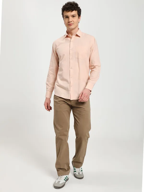 Orange_Cotton_Premium_&_Comfortable_Shirt_For_Men