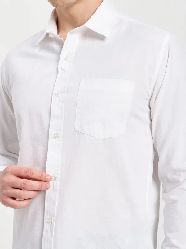 White_Cotton_Premium_&_Comfortable_Shirt_For_Men
