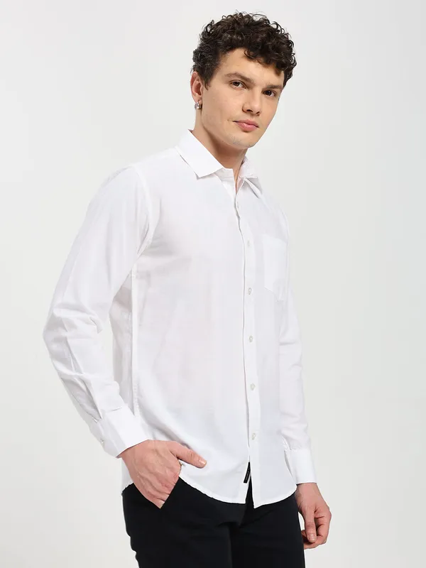White_Cotton_Premium_&_Comfortable_Shirt_For_Men