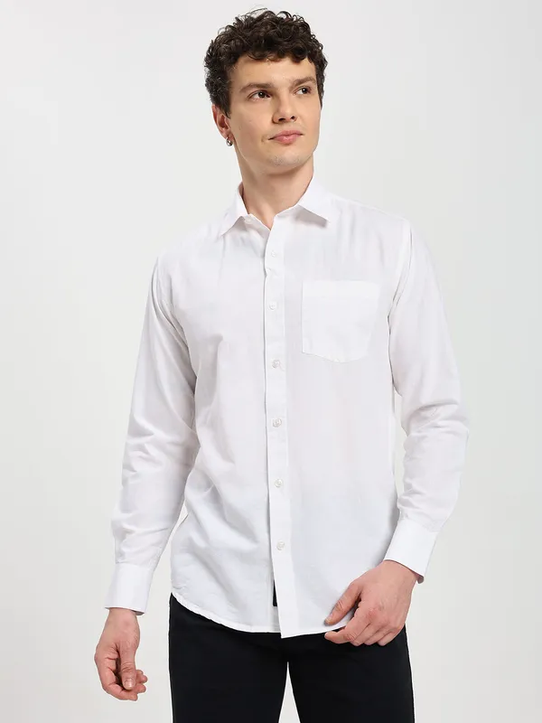 White_Cotton_Premium_&_Comfortable_Shirt_For_Men