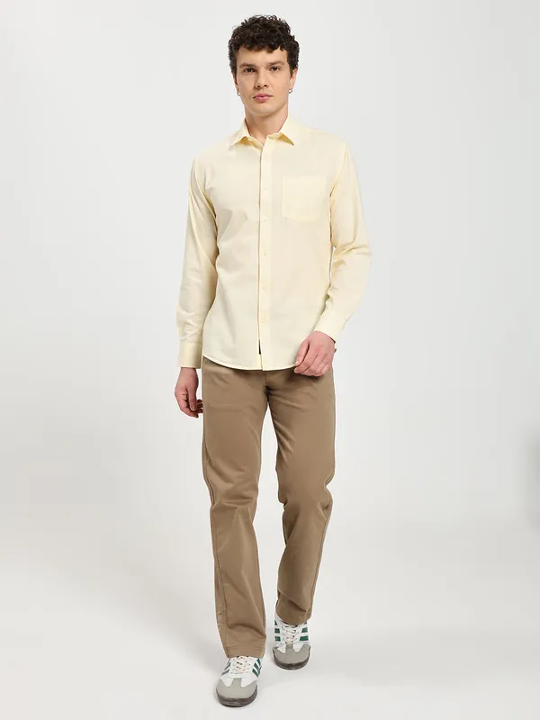 Yellow_Cotton_Premium_&_Comfortable_Shirt_For_Men
