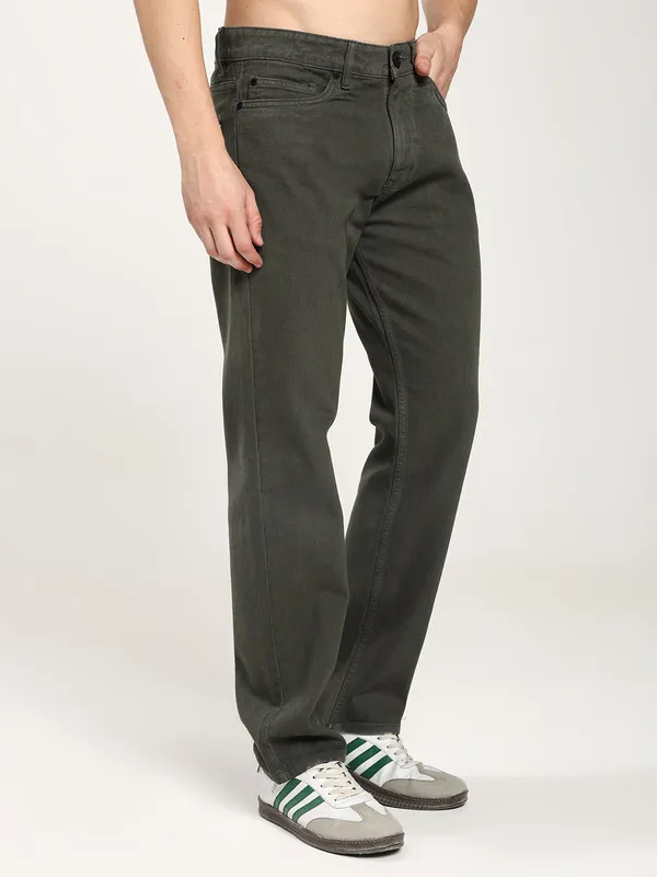 Dark_Sage_Cotton_Premium_&_Comfortable_Jeans_For_Men
