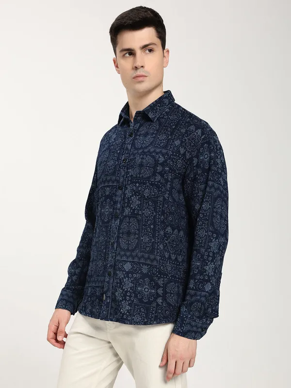 Blue_Cotton_Premium_&_Comfortable_Shirt_For_Men