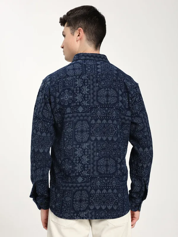 Blue_Cotton_Premium_&_Comfortable_Shirt_For_Men