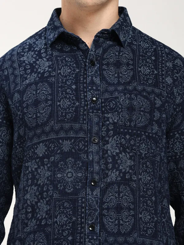 Blue_Cotton_Premium_&_Comfortable_Shirt_For_Men