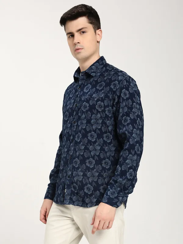 Blue_Cotton_Premium_&_Comfortable_Shirt_For_Men