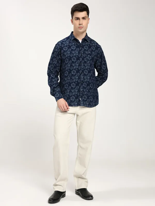Blue_Cotton_Premium_&_Comfortable_Shirt_For_Men
