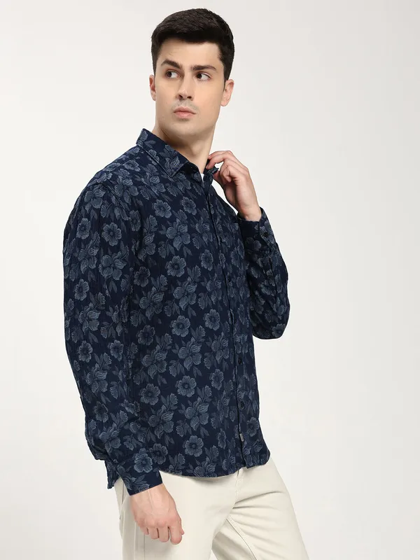 Blue_Cotton_Premium_&_Comfortable_Shirt_For_Men