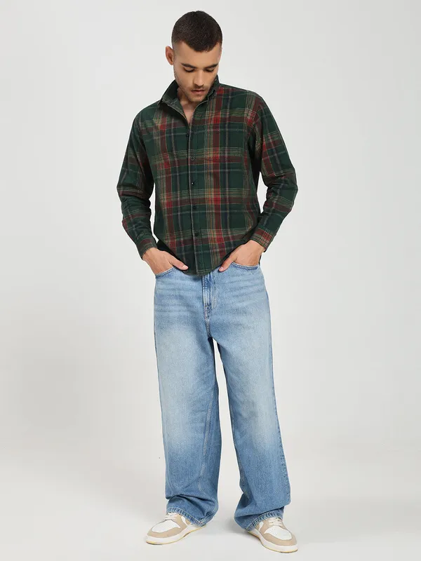 Green_&_Red_Cotton_Premium_&_Comfortable_Shirt_For_Men