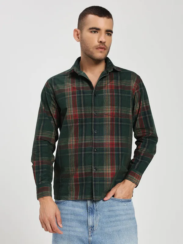 Green_&_Red_Cotton_Premium_&_Comfortable_Shirt_For_Men