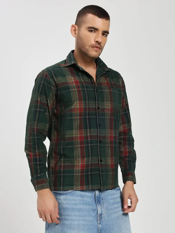 Green_&_Red_Cotton_Premium_&_Comfortable_Shirt_For_Men